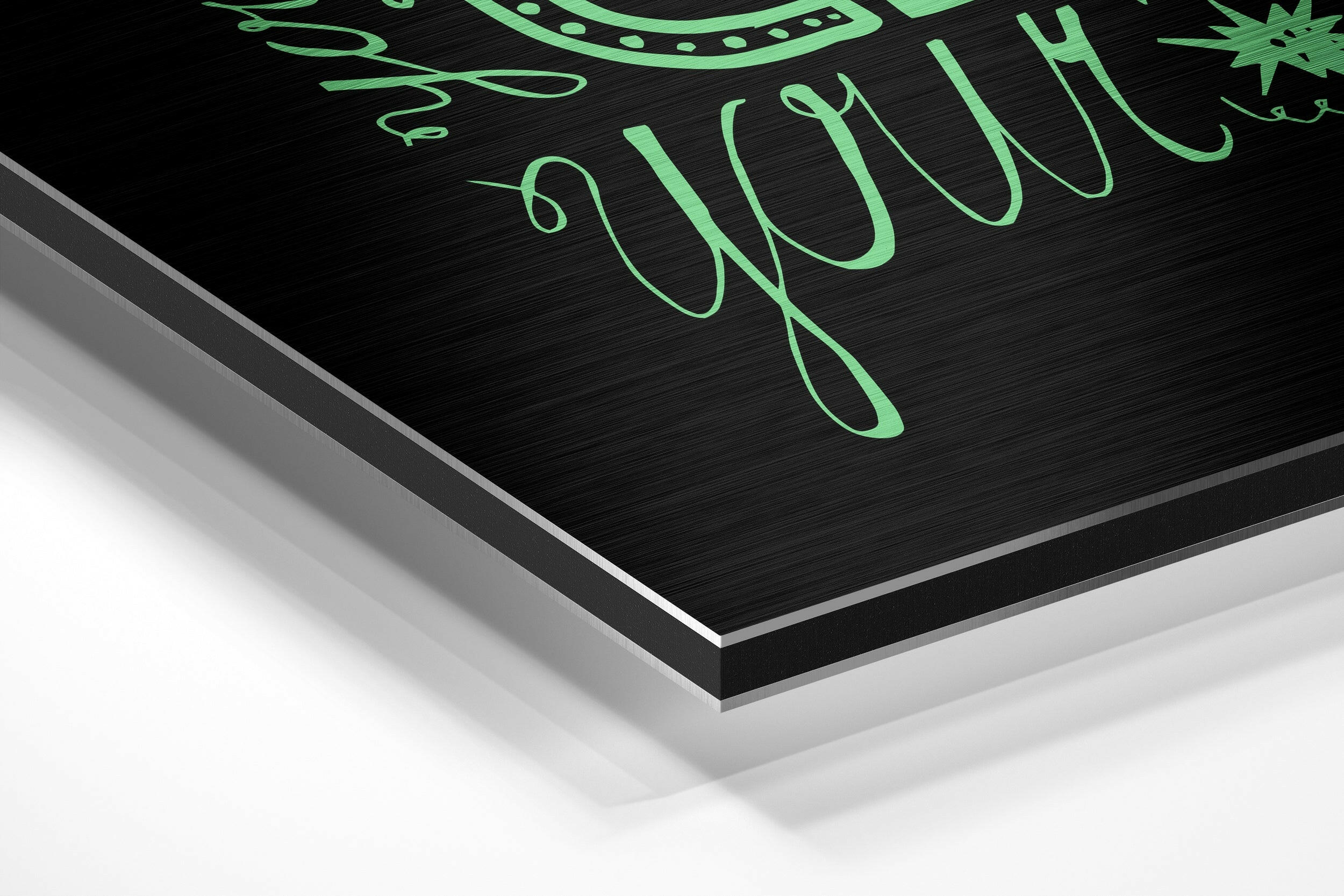 Change Your Thoughts Brushed Aluminium Dibond Wall Art.