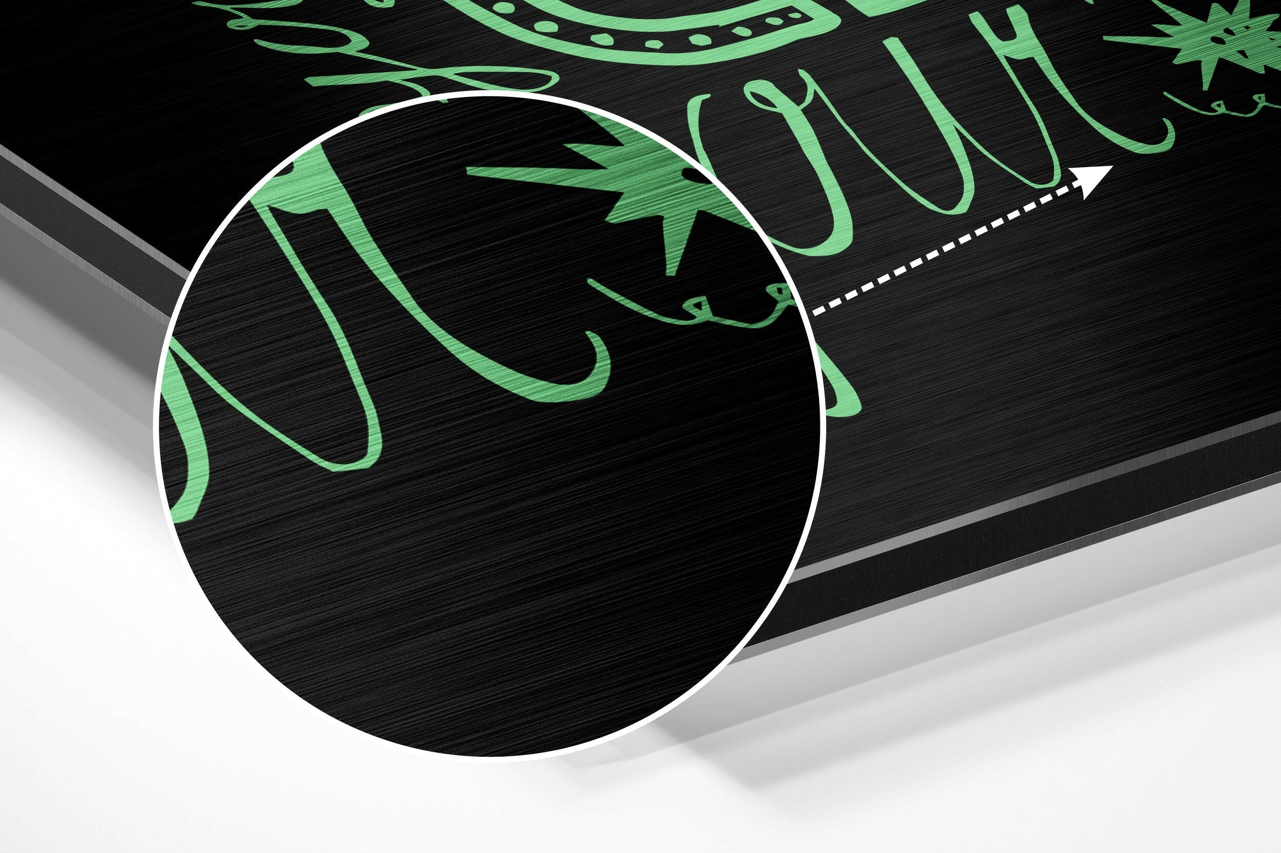 Change Your Thoughts Brushed Aluminium Dibond Wall Art.