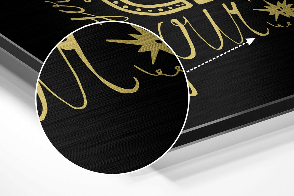Change Your Thoughts Brushed Aluminium Dibond Wall Art.