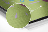 Never Give Up Brushed Aluminium Dibond Wall Art.