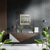 Progress Brushed Aluminium Dibond Wall Art.
