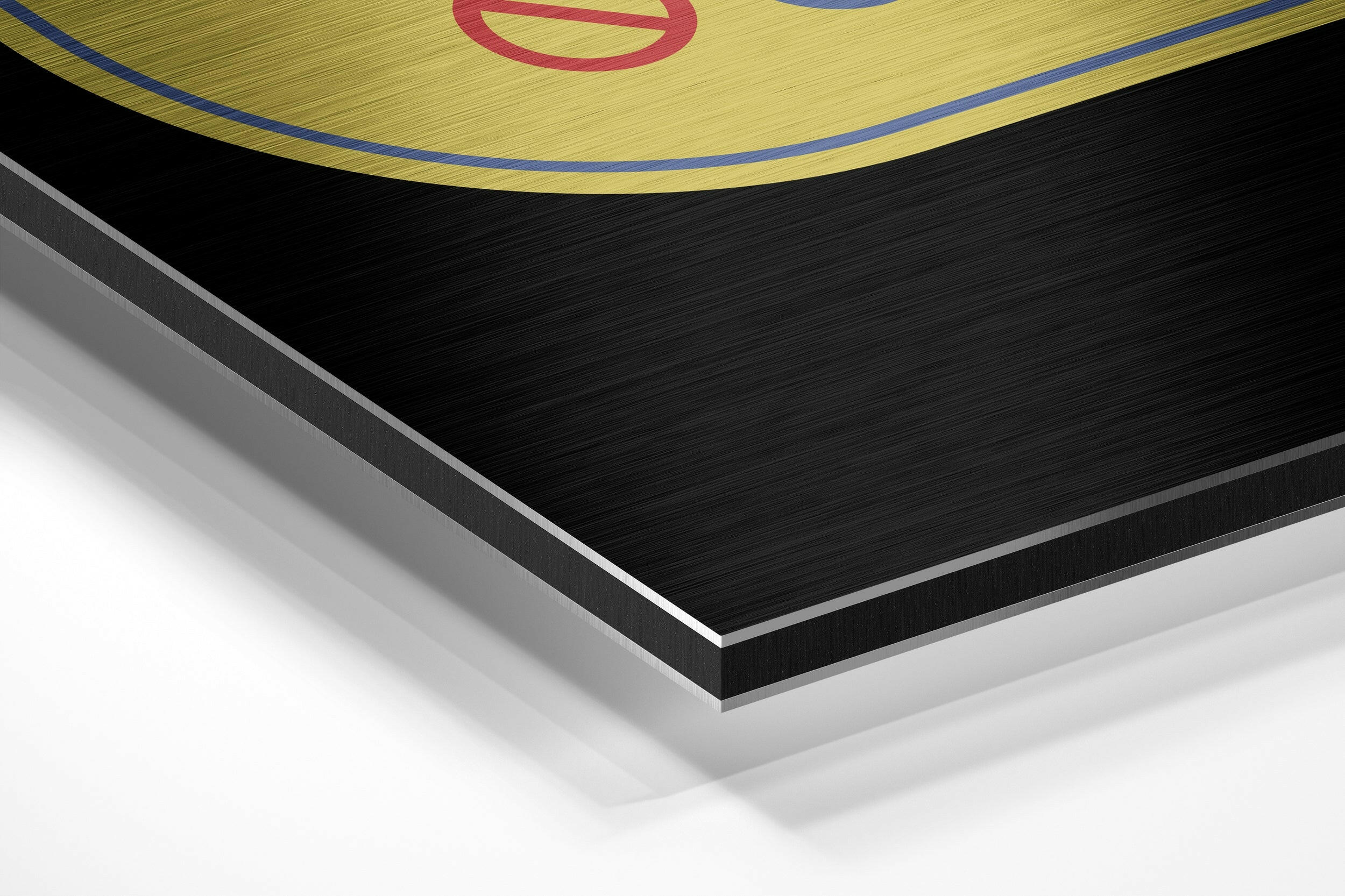 Never Give Up Brushed Aluminium Dibond Wall Art.