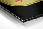 Never Give Up Brushed Aluminium Dibond Wall Art.