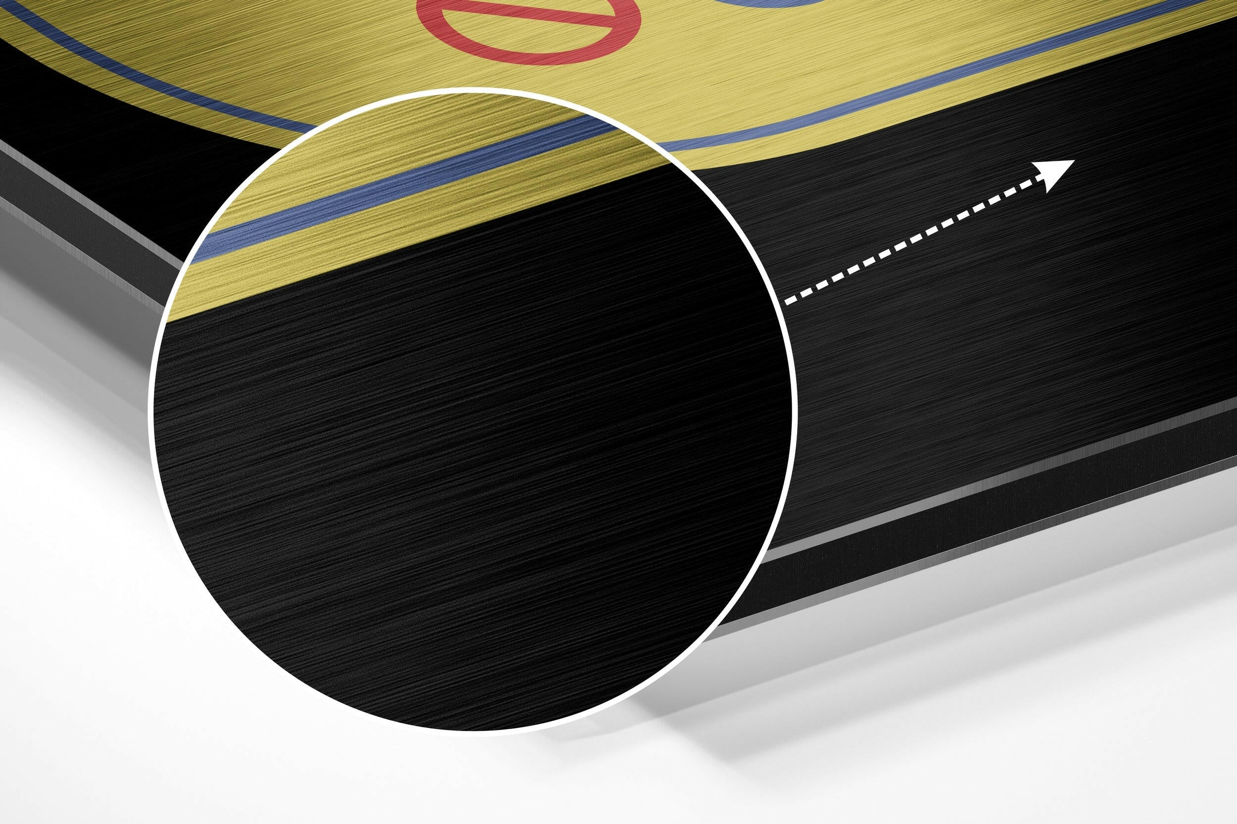 Never Give Up Brushed Aluminium Dibond Wall Art.