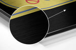 Never Give Up Brushed Aluminium Dibond Wall Art.