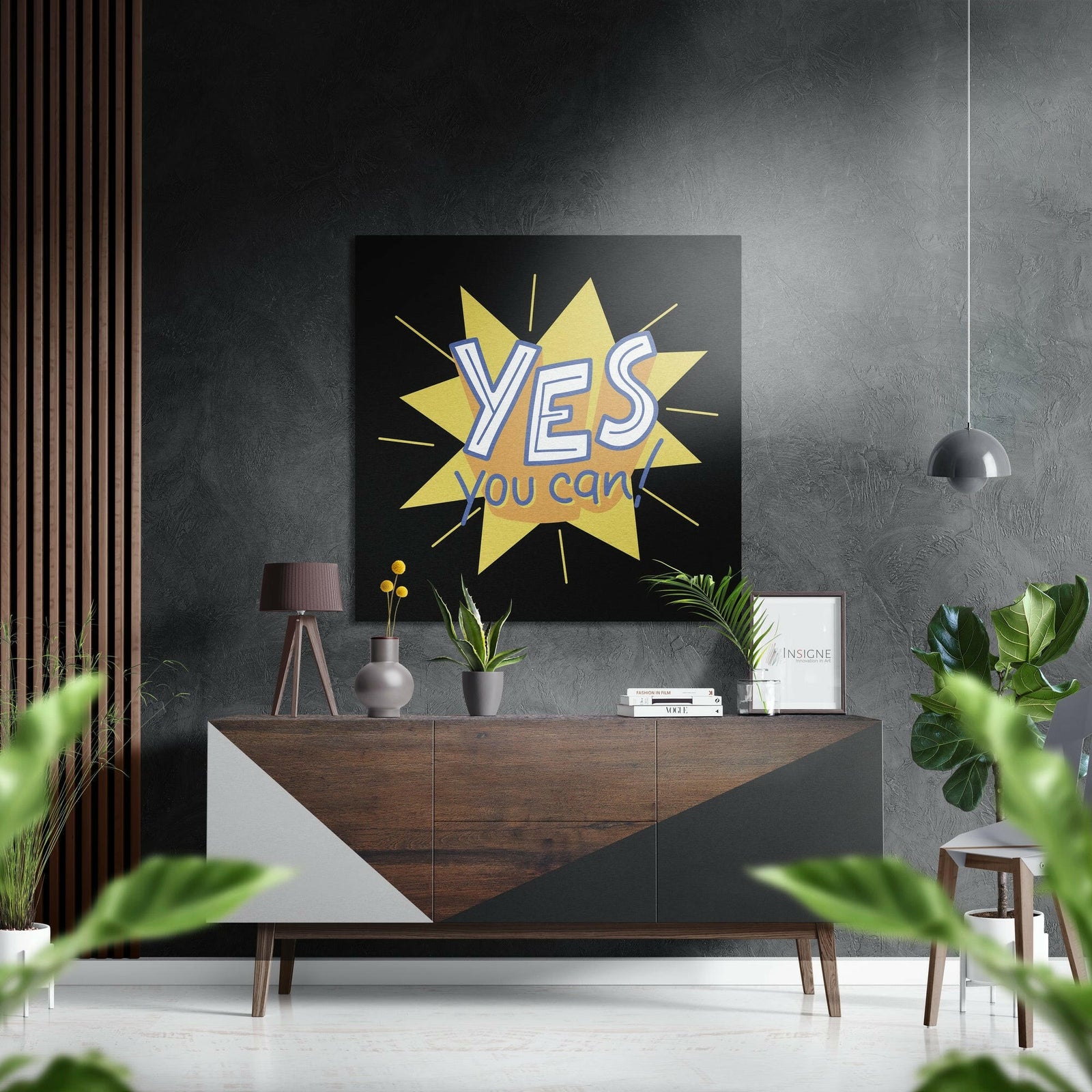 Yes, You Can Brushed Aluminium Dibond Wall Art