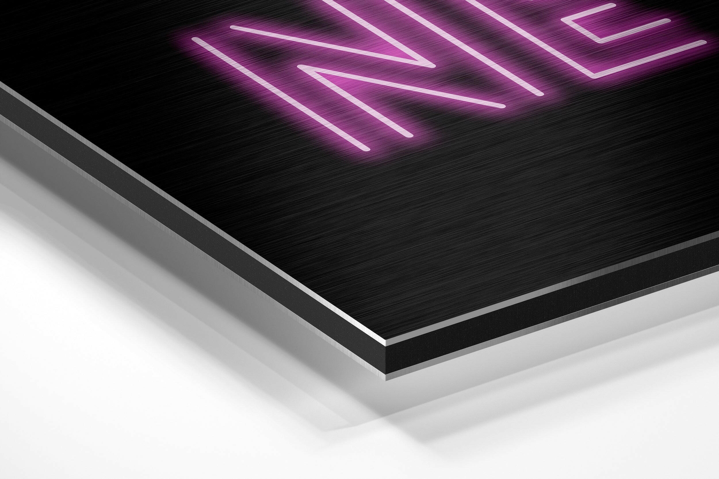 Now or Never Brushed Aluminium Dibond Wall Art.