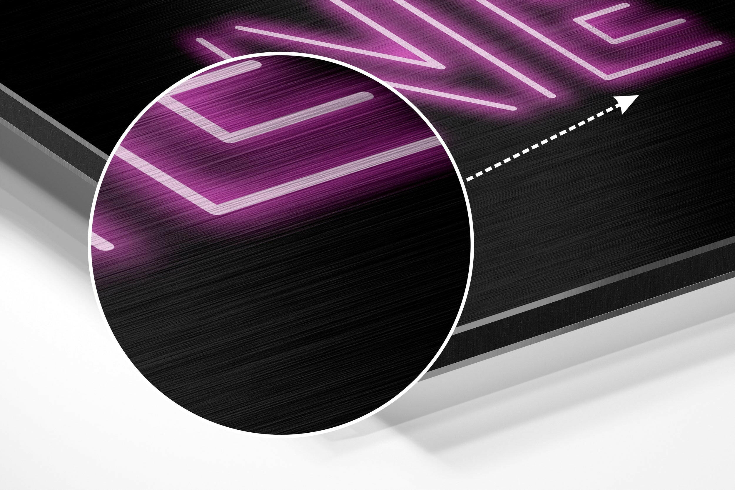 Now or Never Brushed Aluminium Dibond Wall Art.