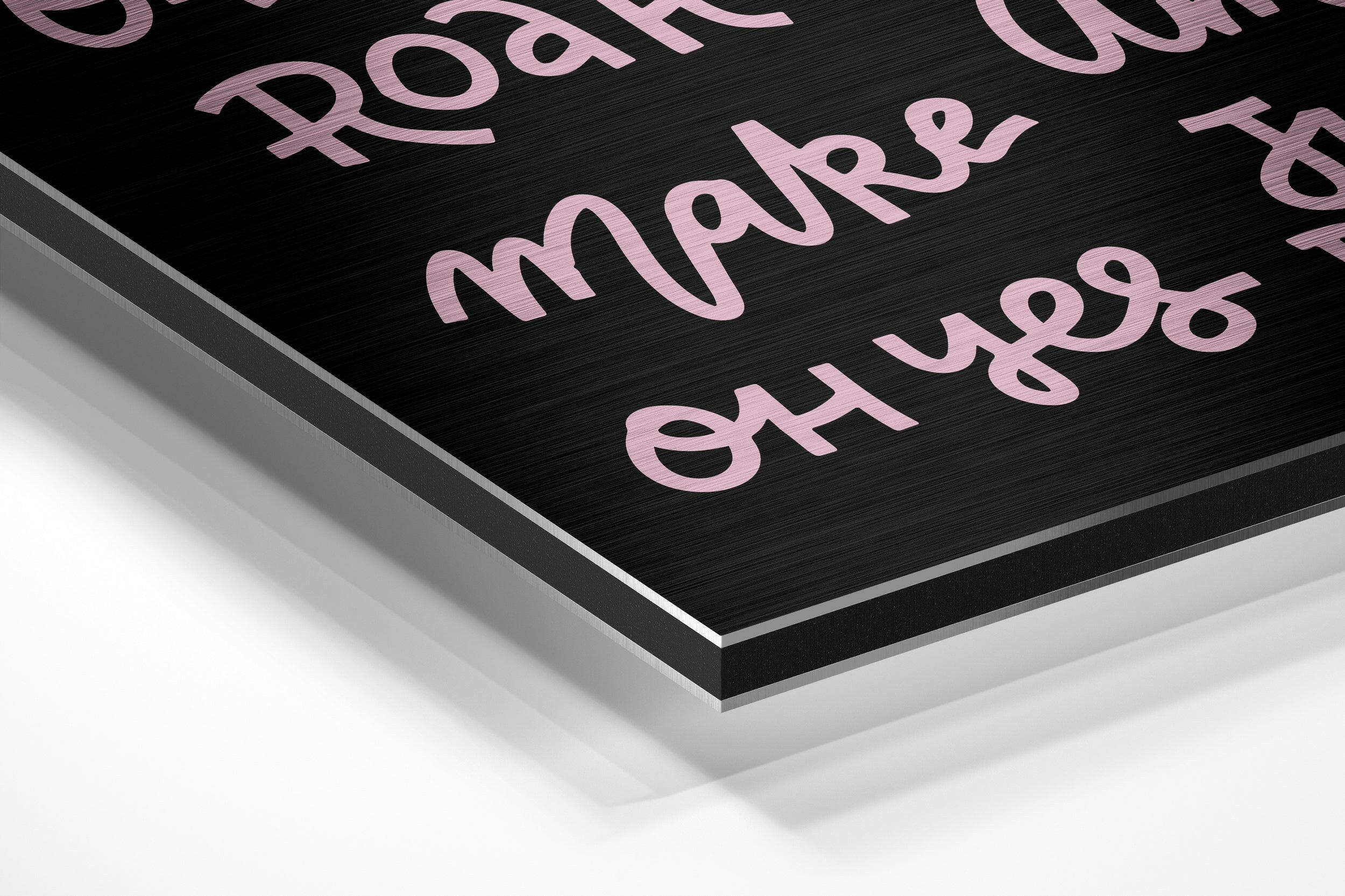 Motivation Brushed Aluminium Dibond Wall Art.