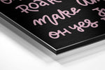 Motivation Brushed Aluminium Dibond Wall Art.