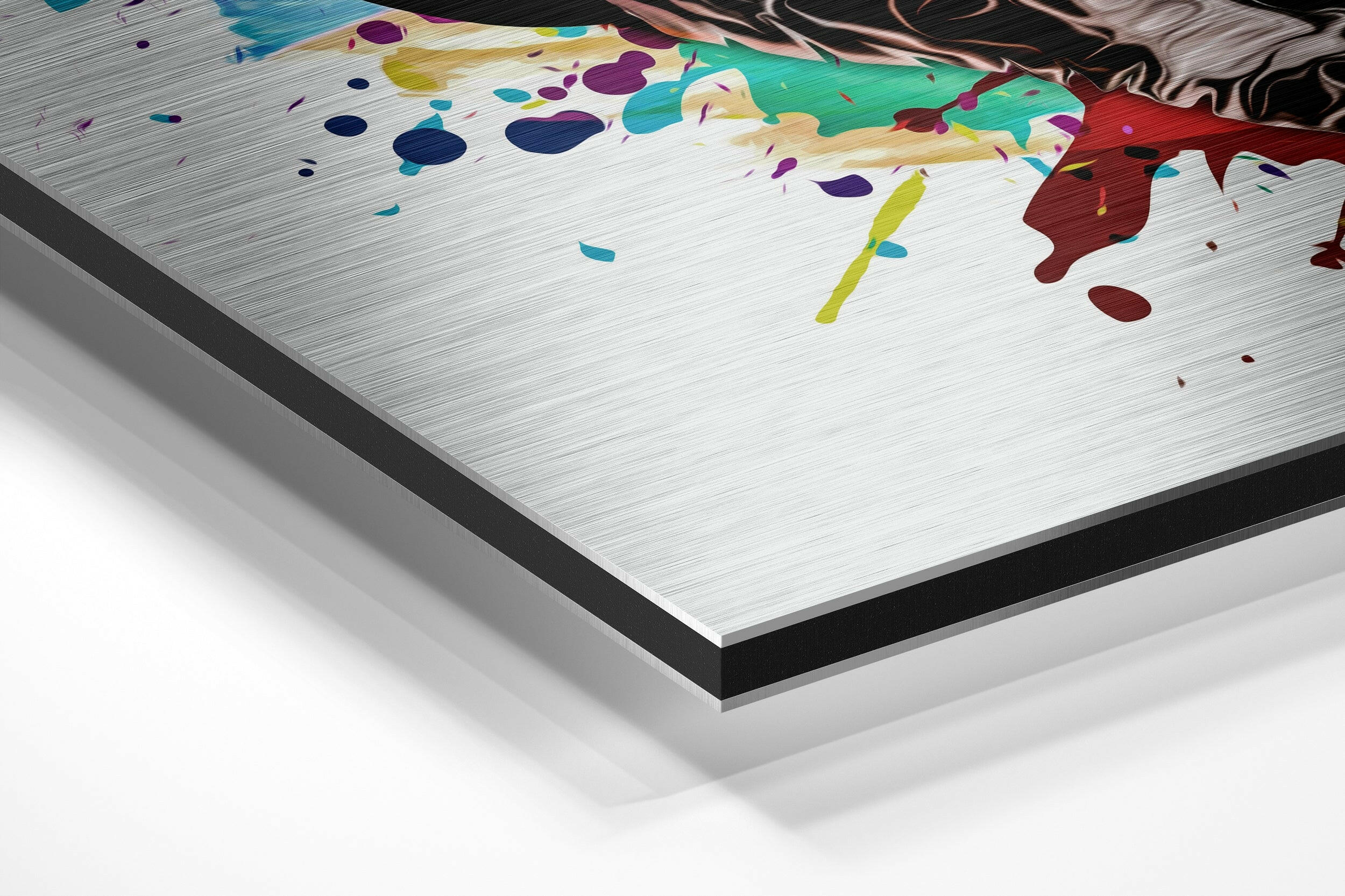 Dog Brushed Aluminium Dibond Wall Art.