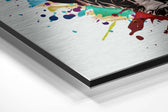 Dog Brushed Aluminium Dibond Wall Art.