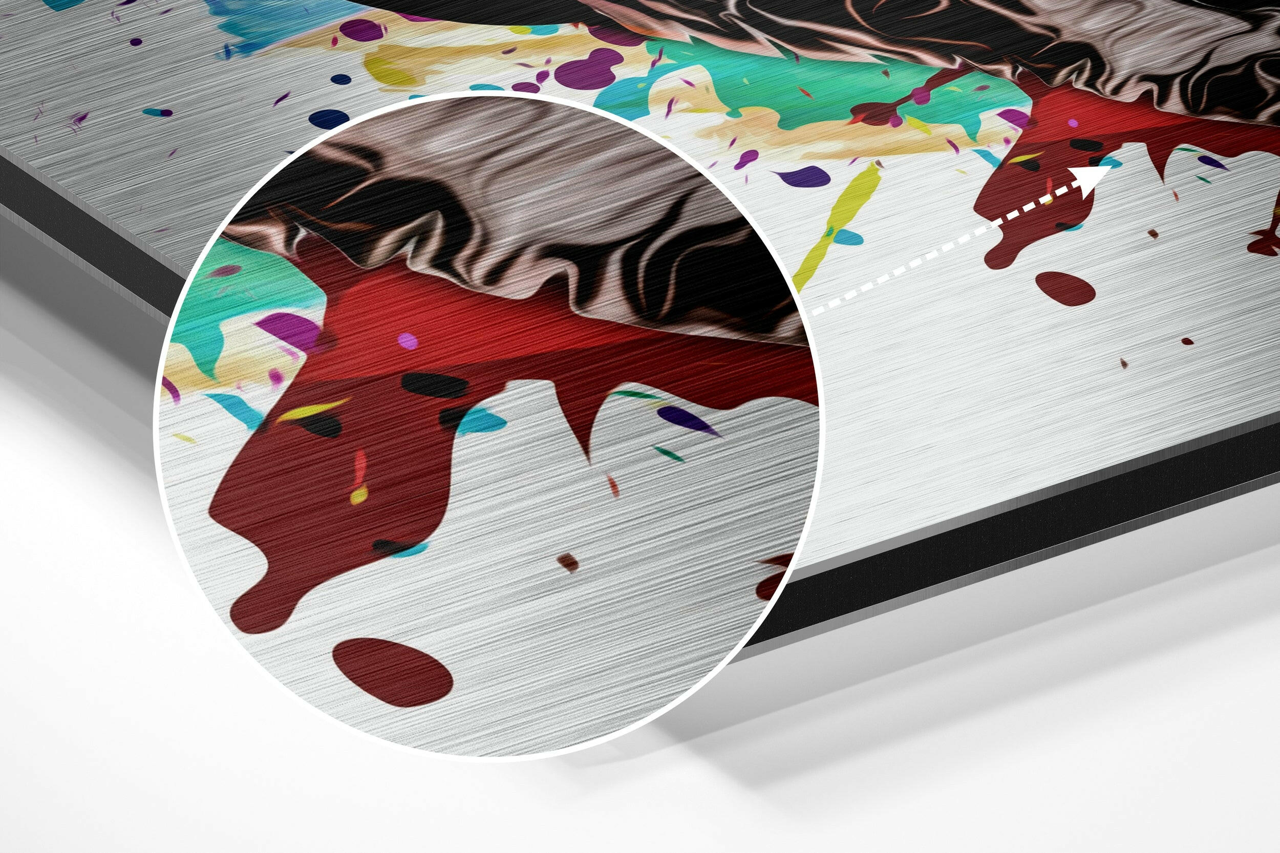 Dog Brushed Aluminium Dibond Wall Art.