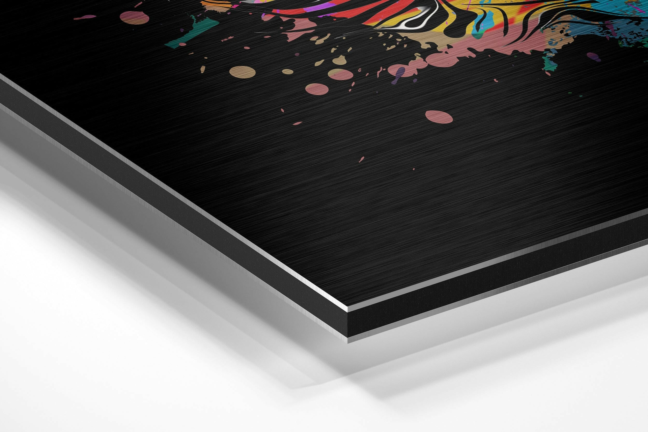 Cat Brushed Aluminium Dibond Wall Art.