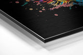 Cat Brushed Aluminium Dibond Wall Art.