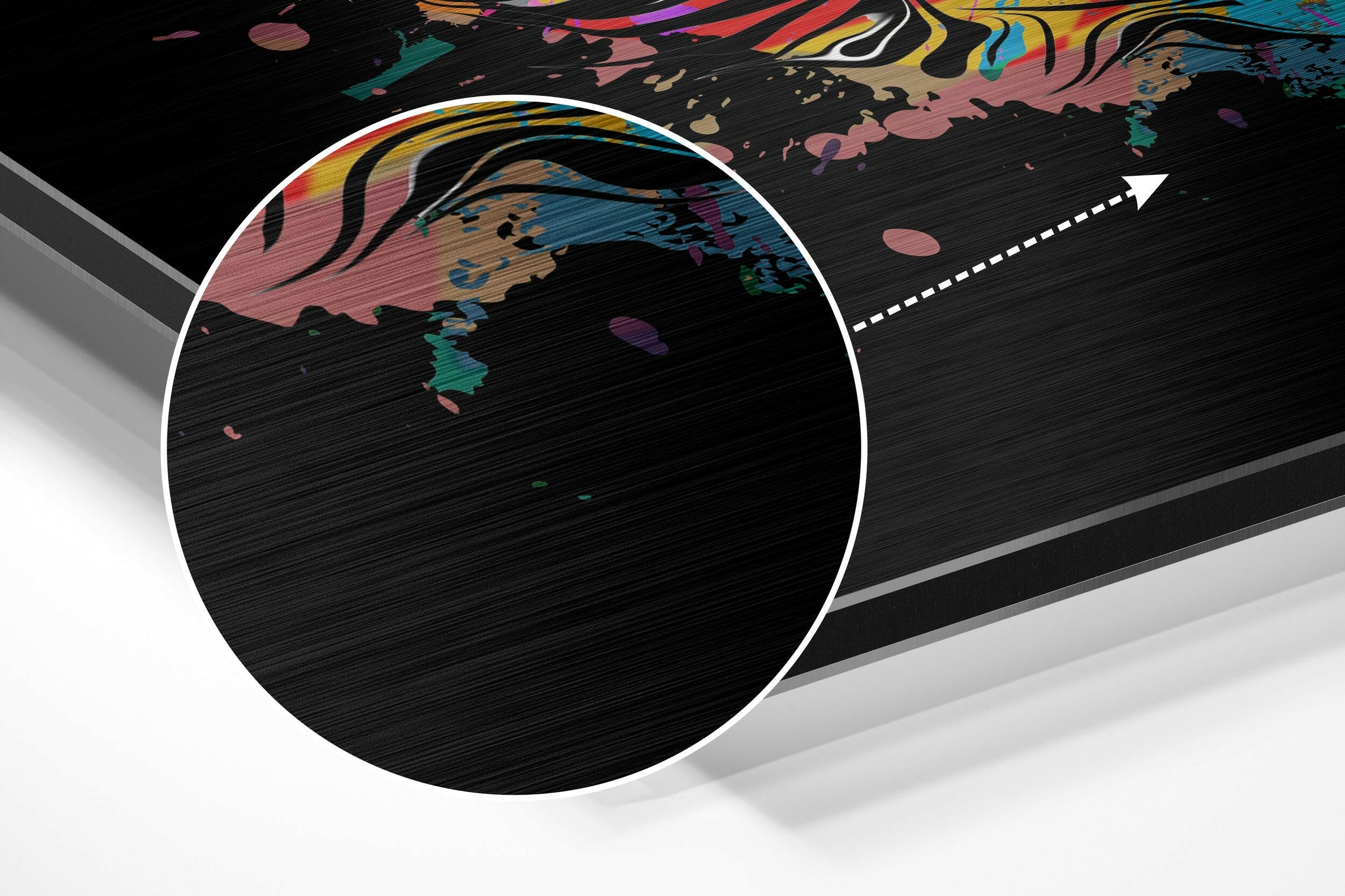 Cat Brushed Aluminium Dibond Wall Art.