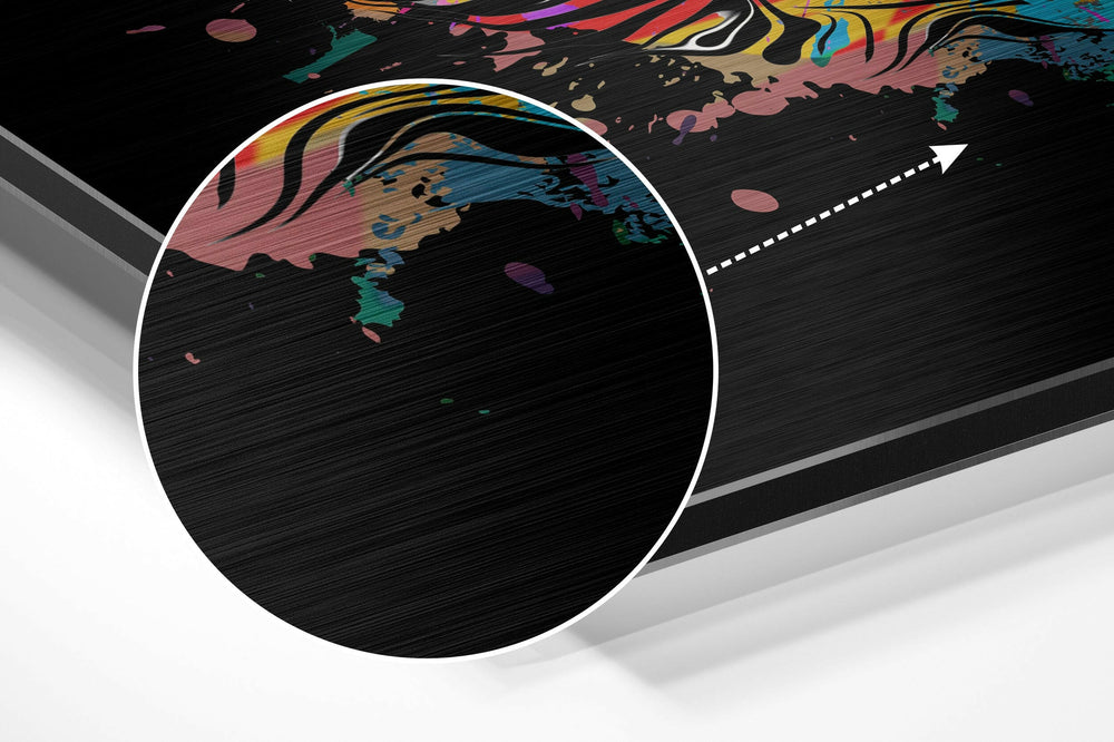 Cat Brushed Aluminium Dibond Wall Art.