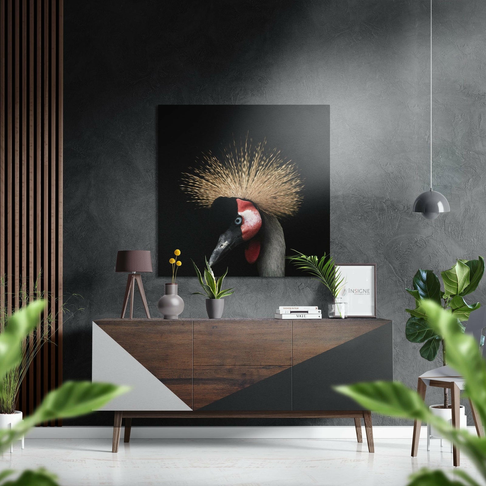 Peacock Brushed Aluminium Dibond Wall Art