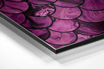 Pink Drops Brushed Aluminium Dibond Wall Art.