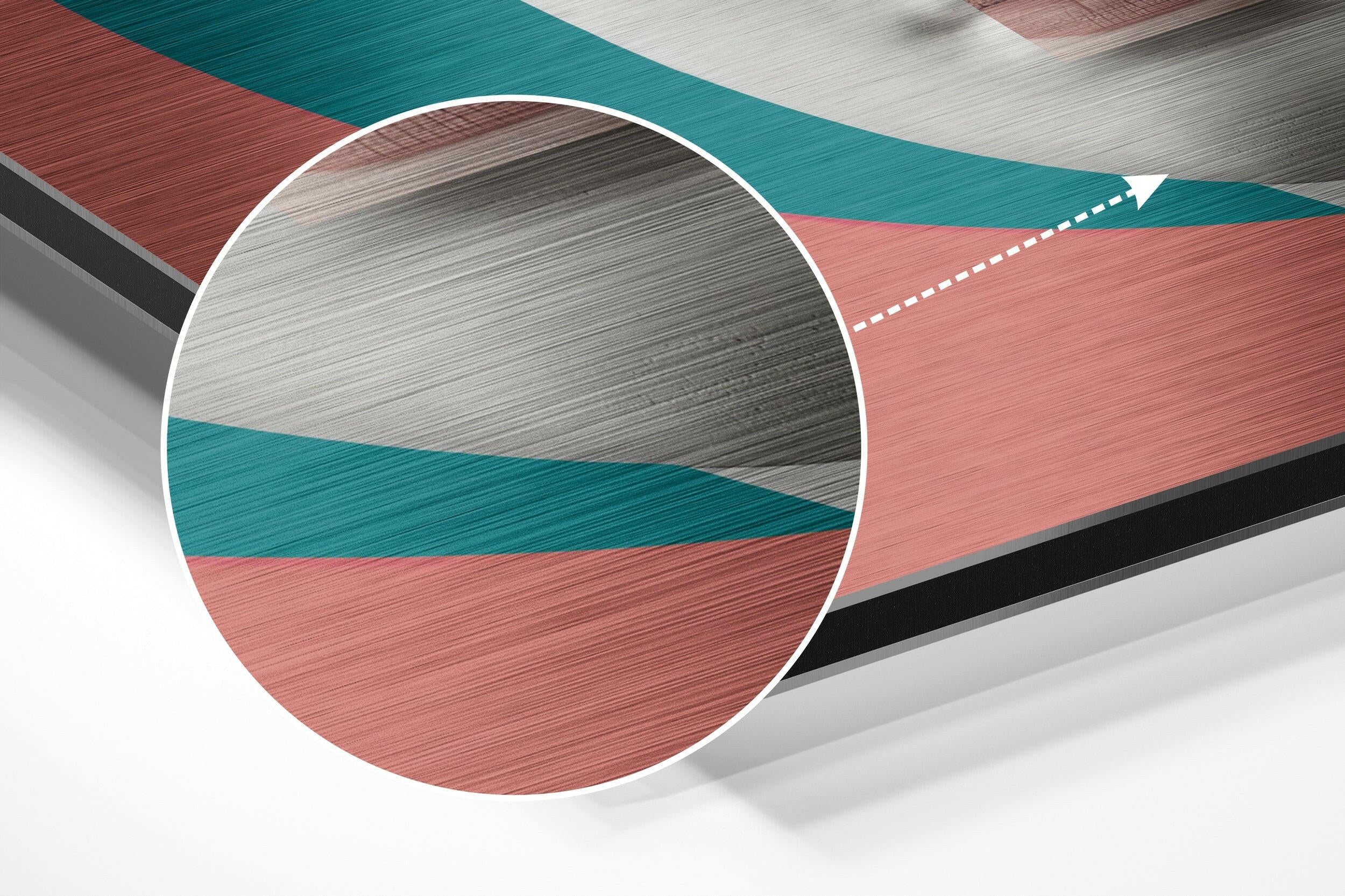 The Art of Sculpture Brushed Aluminium Dibond Wall Art.