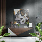 Woman Brushed Aluminium Dibond Wall Art.