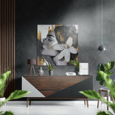 Woman Brushed Aluminium Dibond Wall Art.
