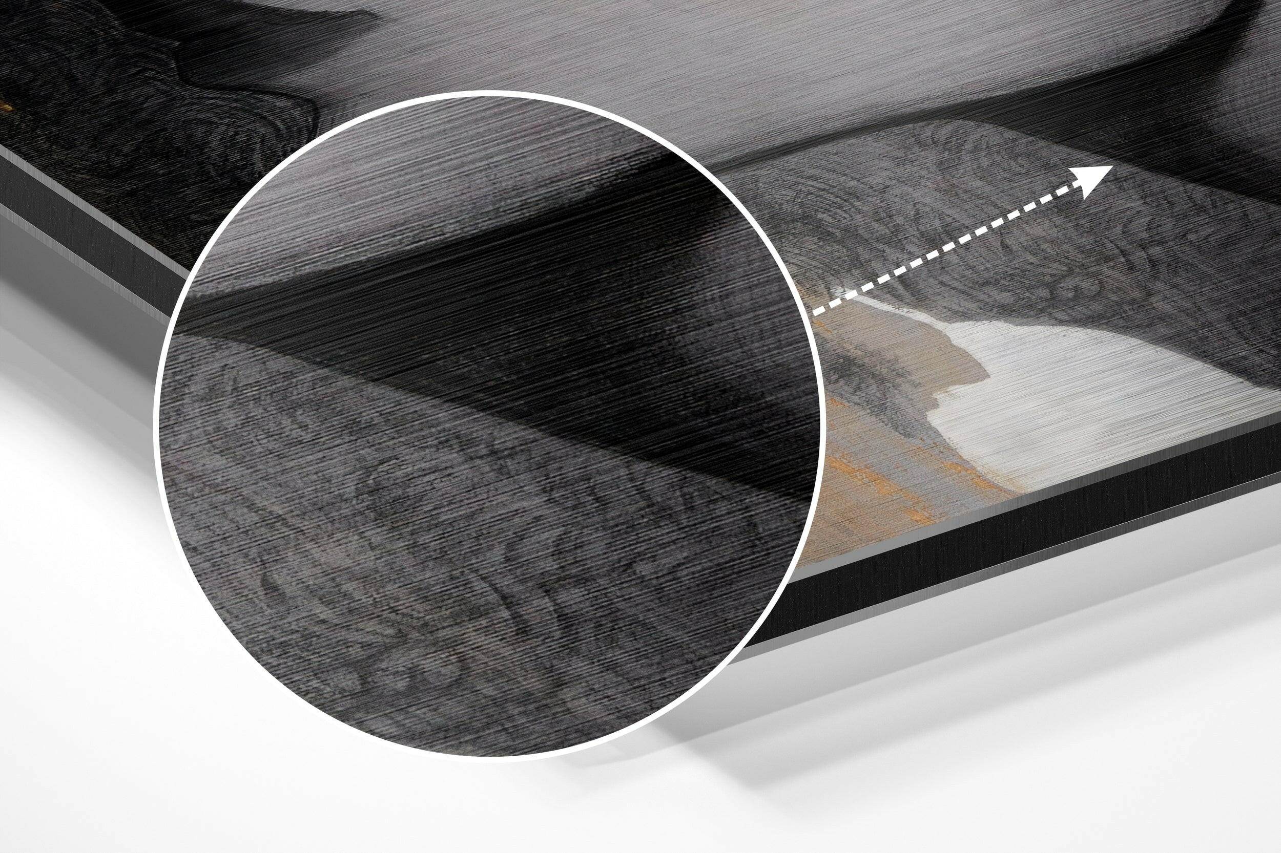 Woman Brushed Aluminium Dibond Wall Art.