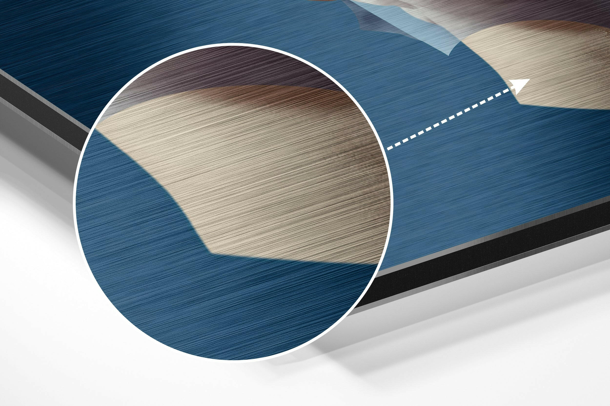 The Art of Sculpture Brushed Aluminium Dibond Wall Art.