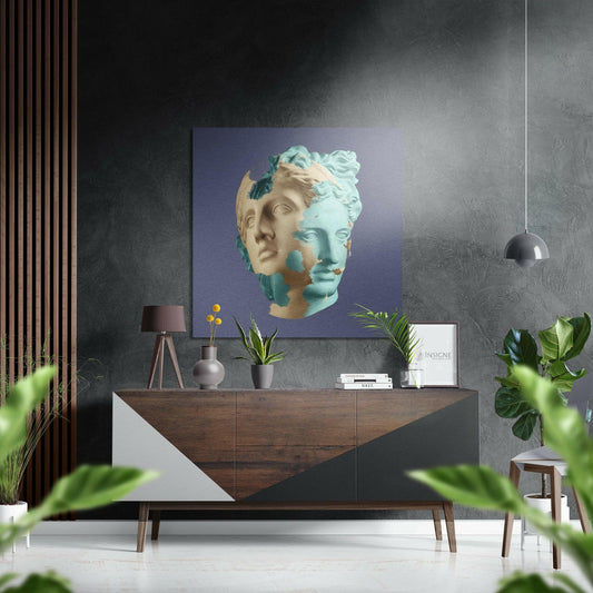 The Art of Sculpture Brushed Aluminium Dibond Wall Art.