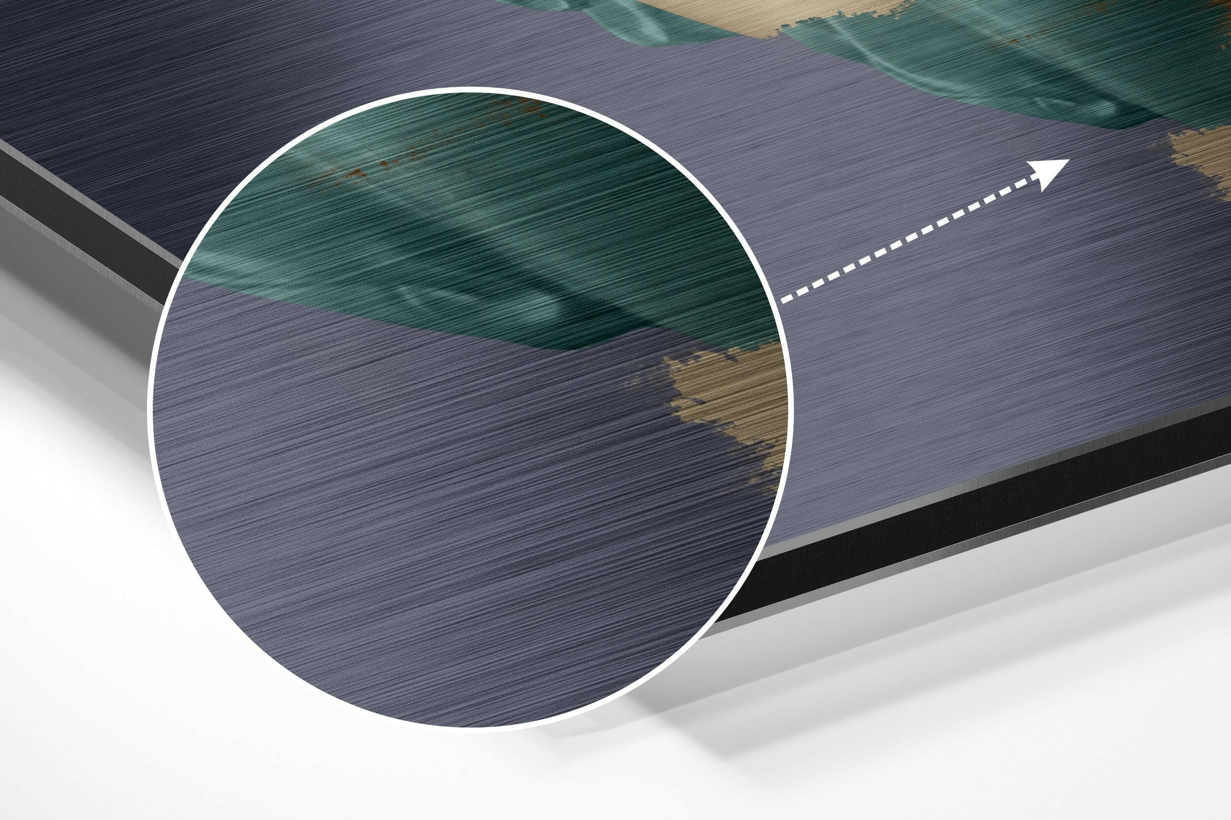 The Art of Sculpture Brushed Aluminium Dibond Wall Art.