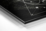 Lines of Space Brushed Aluminium Dibond Wall Art.
