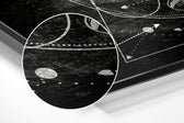 Lines of Space Brushed Aluminium Dibond Wall Art.