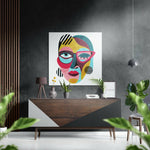 Picasso Style Brushed Aluminium Dibond Wall Art.