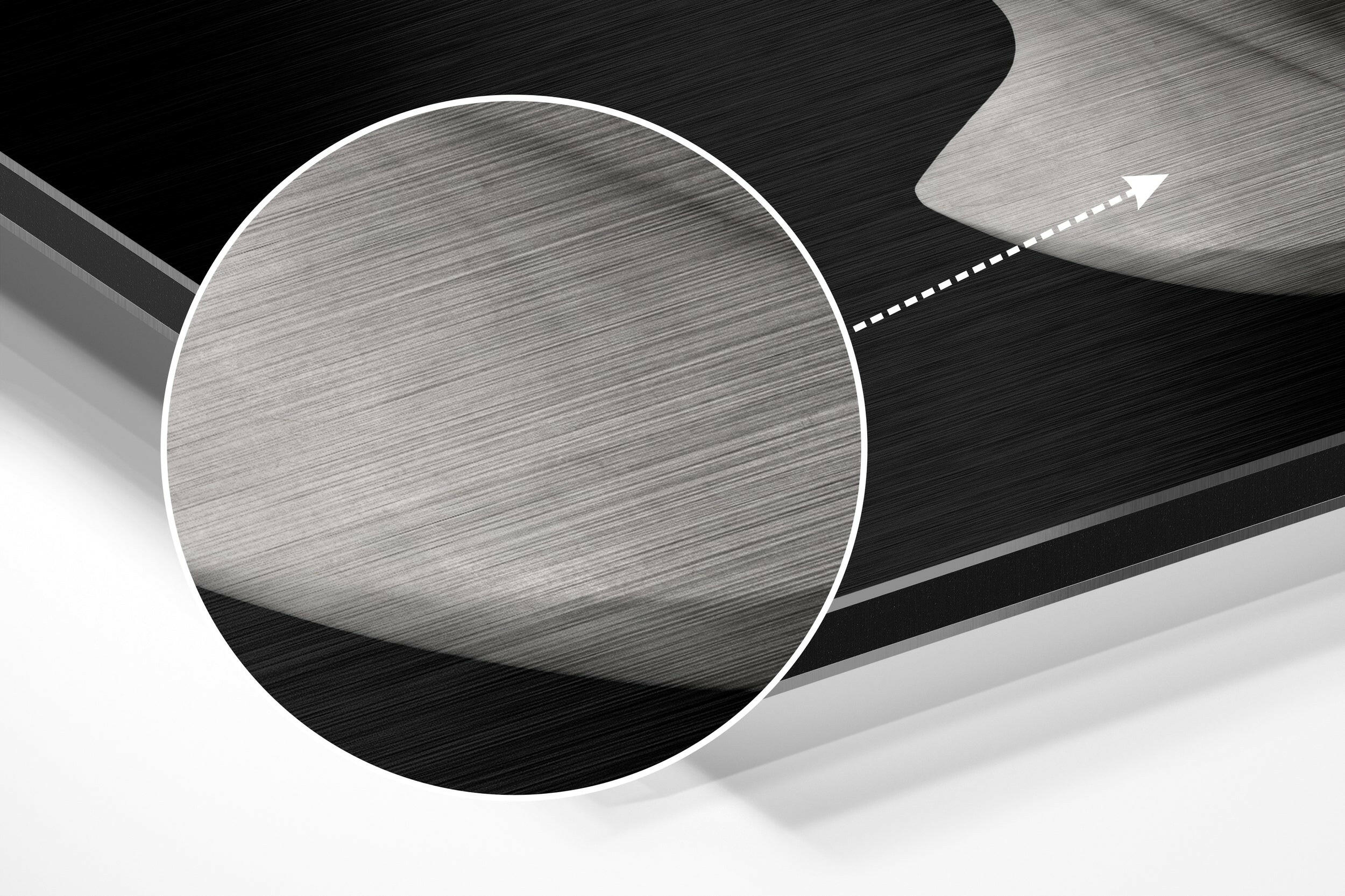 The Art of Sculpture Brushed Aluminium Dibond Wall Art.