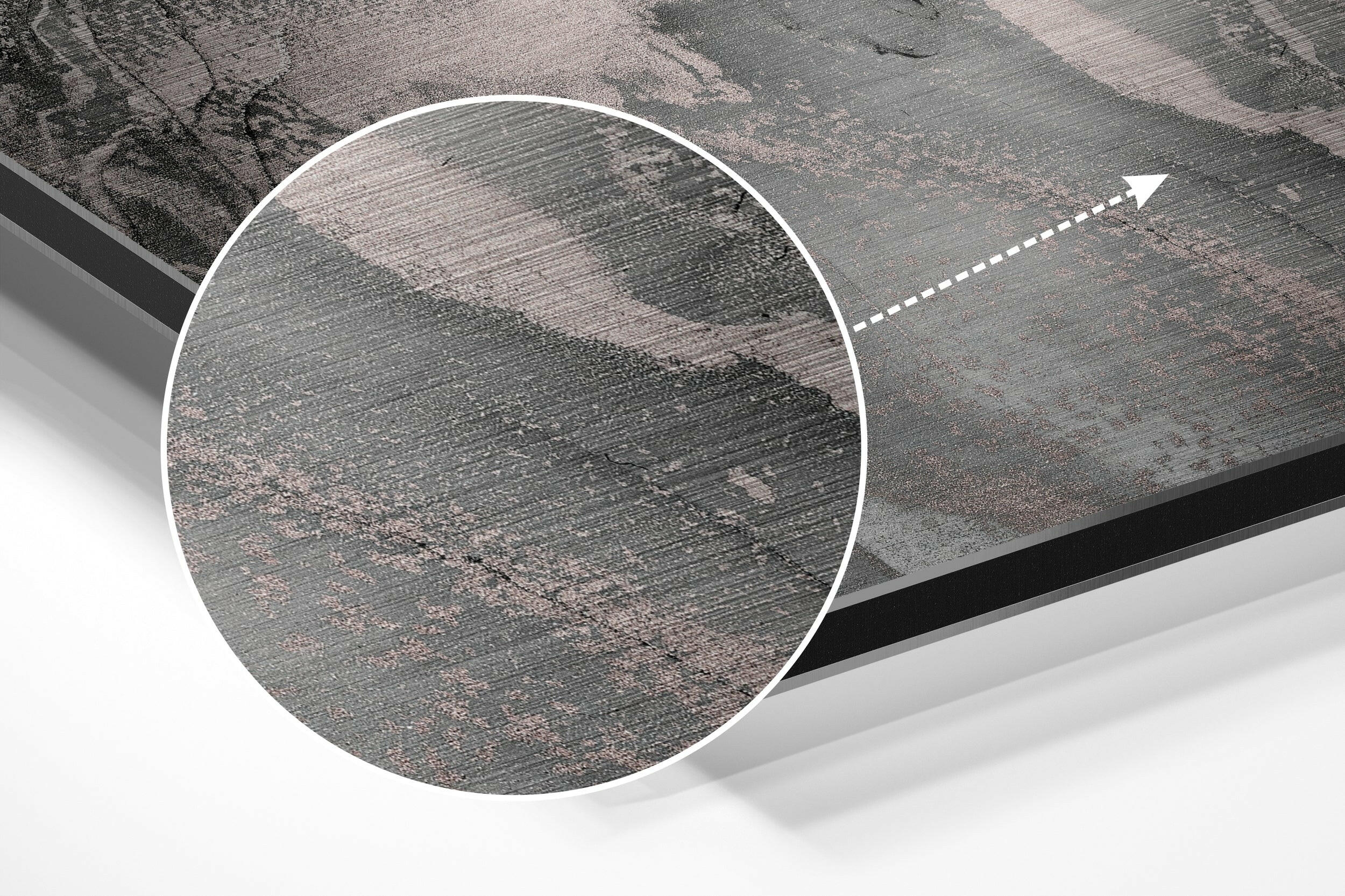 Marmoreal Brushed Aluminium Dibond Wall Art.