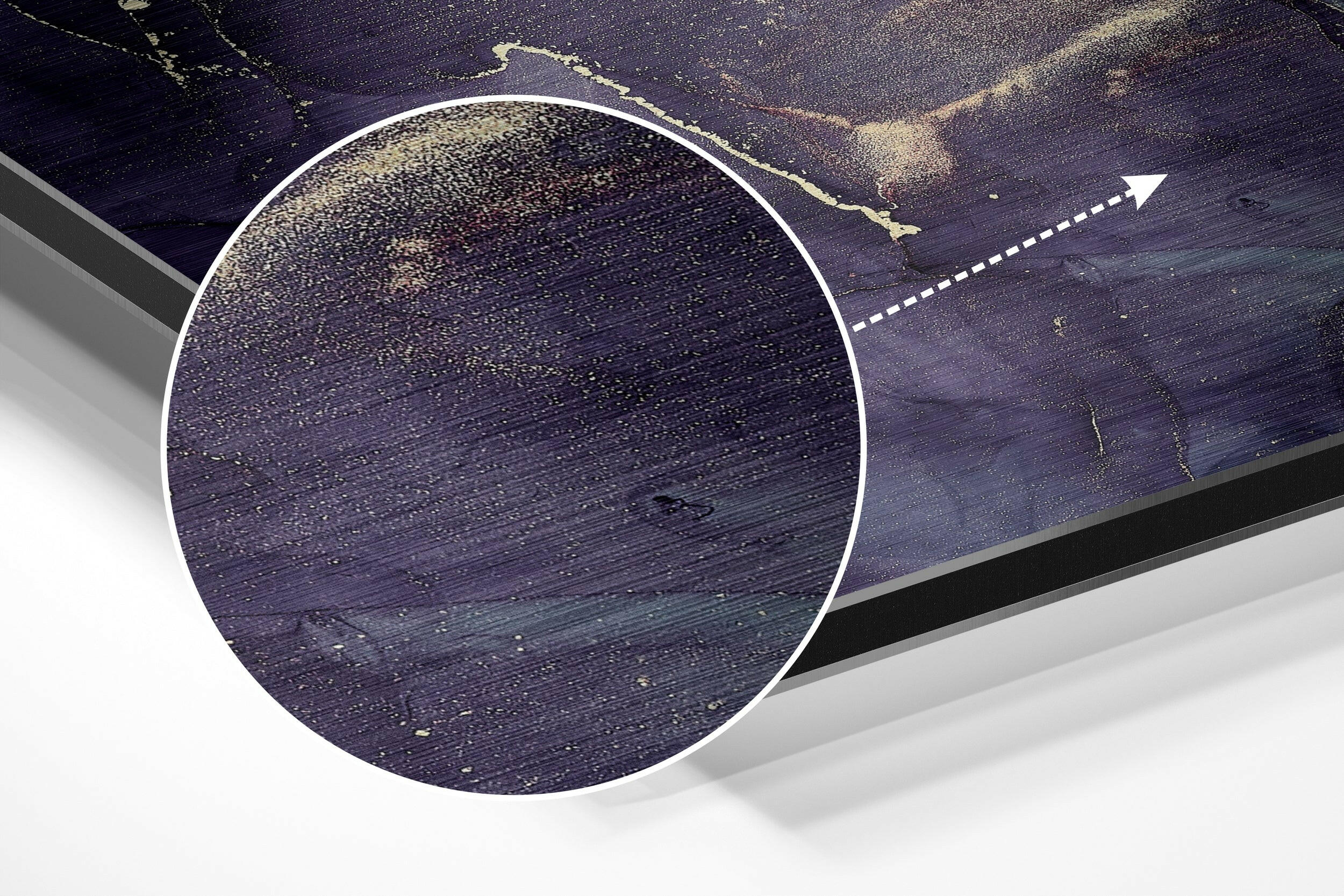 Marmoreal Brushed Aluminium Dibond Wall Art.