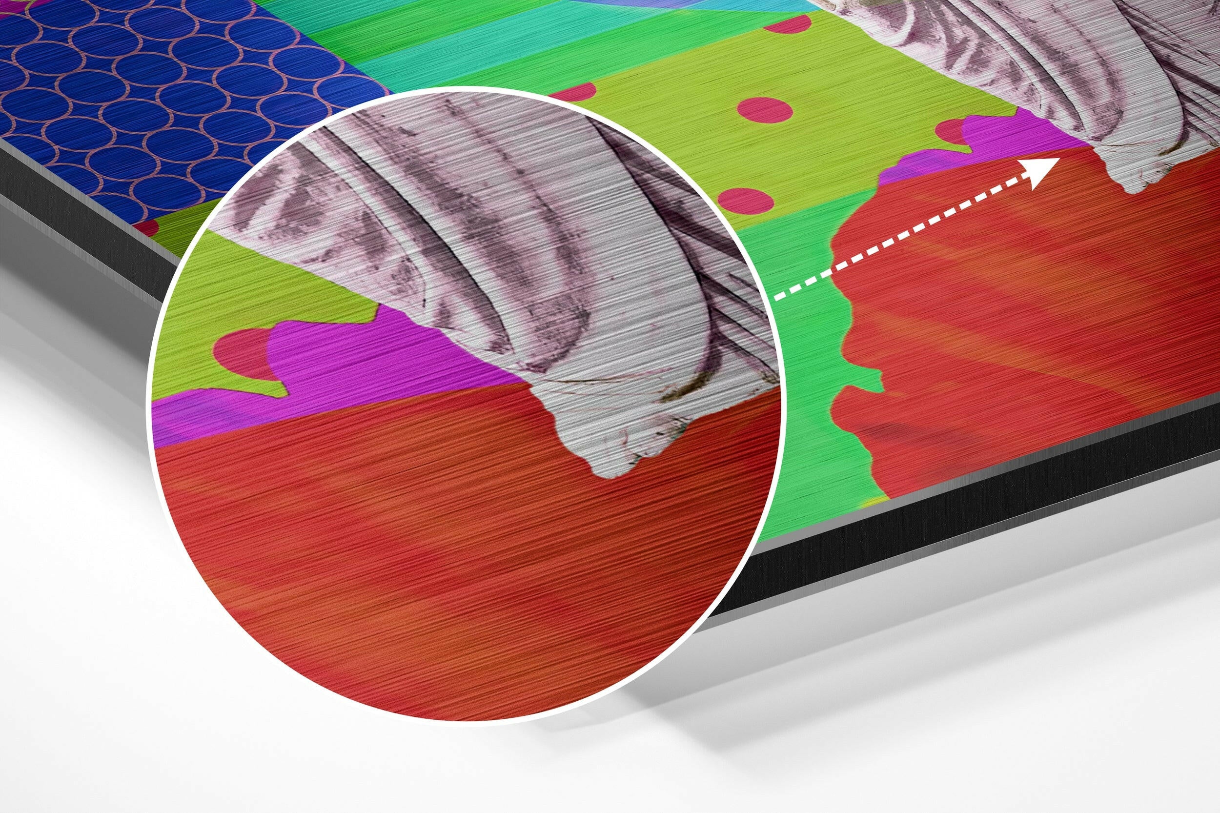 The Art of Sculpture Brushed Aluminium Dibond Wall Art.