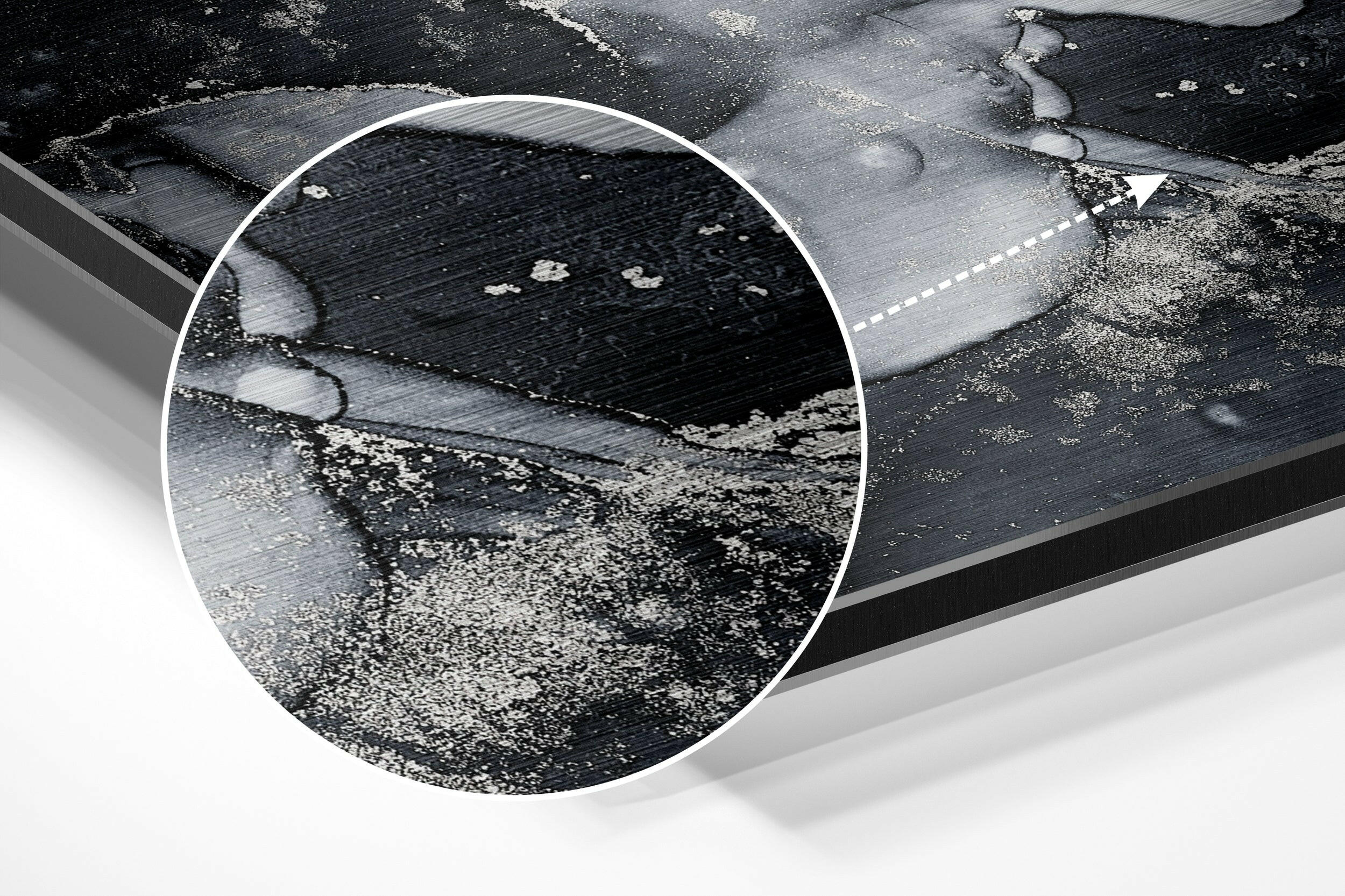 Marmoreal Brushed Aluminium Dibond Wall Art.