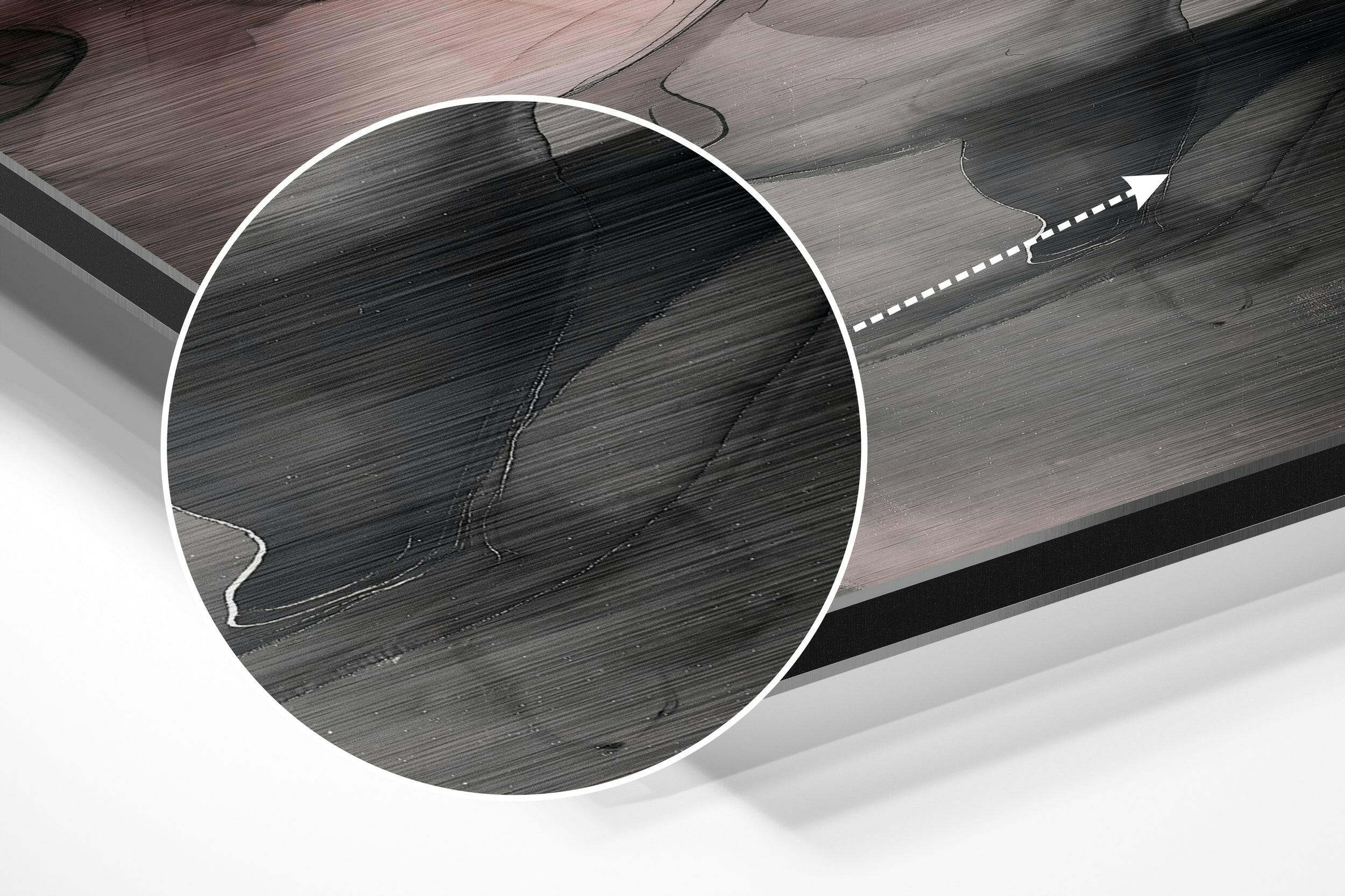 Marmoreal Brushed Aluminium Dibond Wall Art.