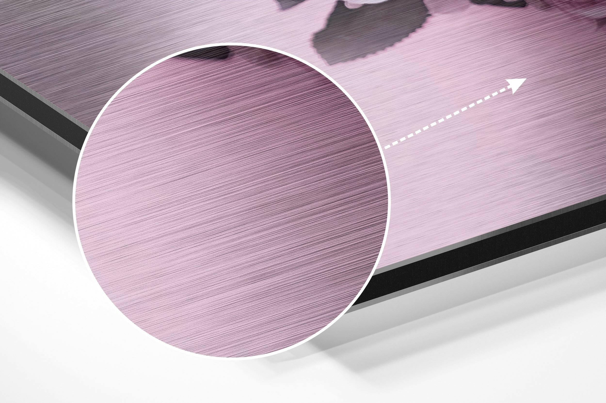 Cute Skull Brushed Aluminium Dibond Wall Art.