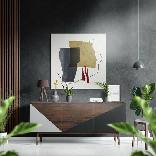 Line Art Brushed Aluminium Dibond Wall Art.