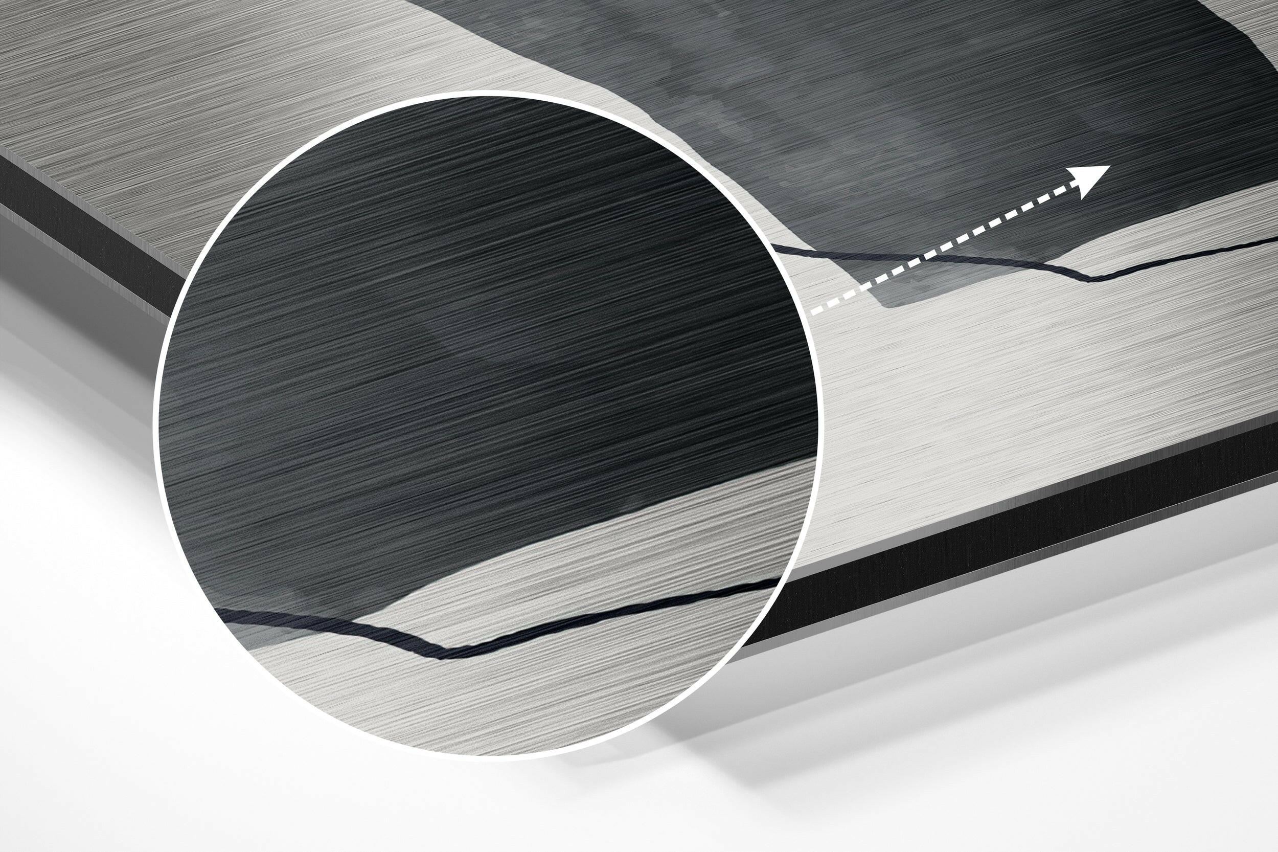 Line Art Brushed Aluminium Dibond Wall Art.