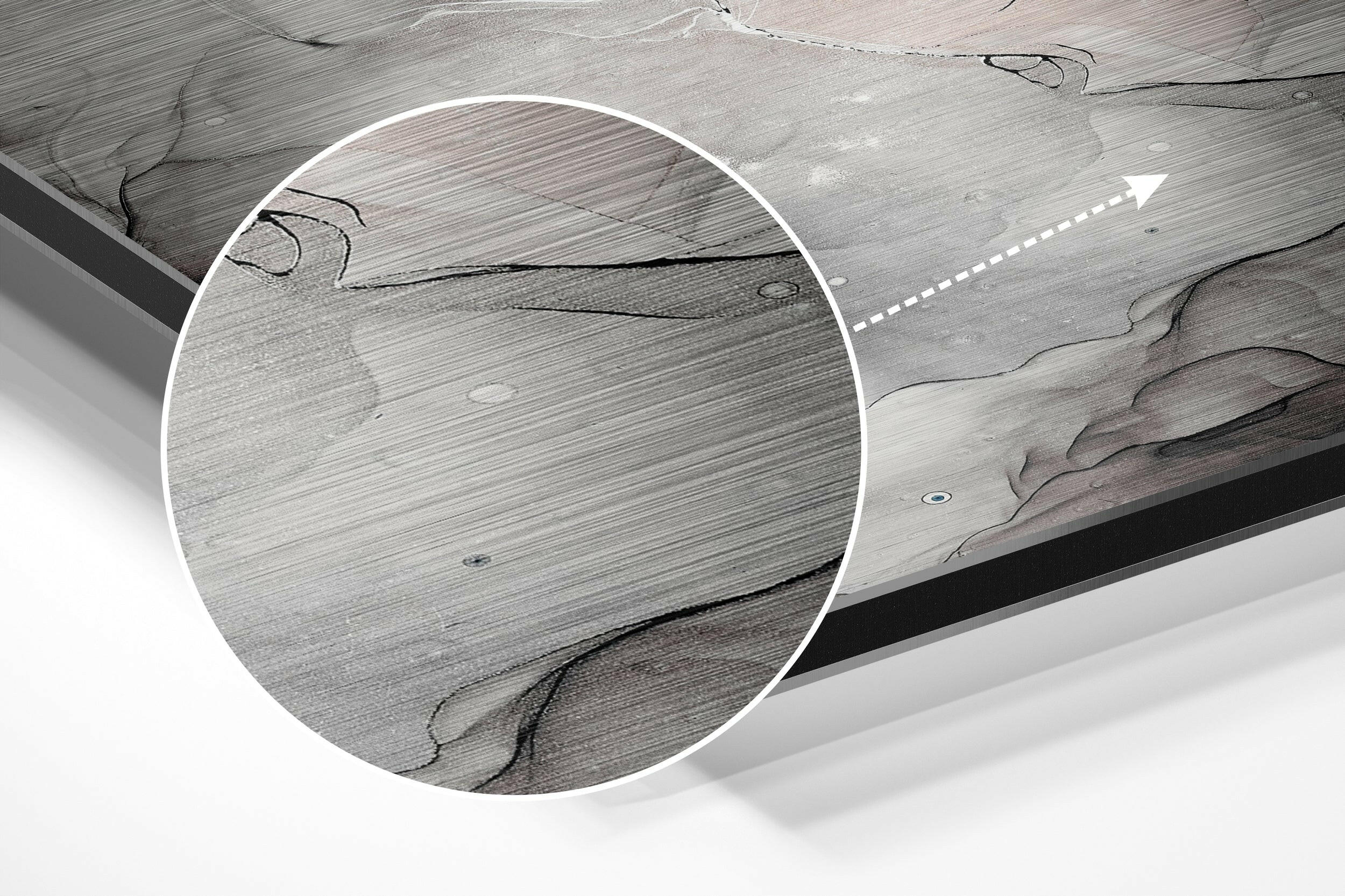 Marmoreal Brushed Aluminium Dibond Wall Art.