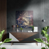 Splash Brushed Aluminium Dibond Wall Art.