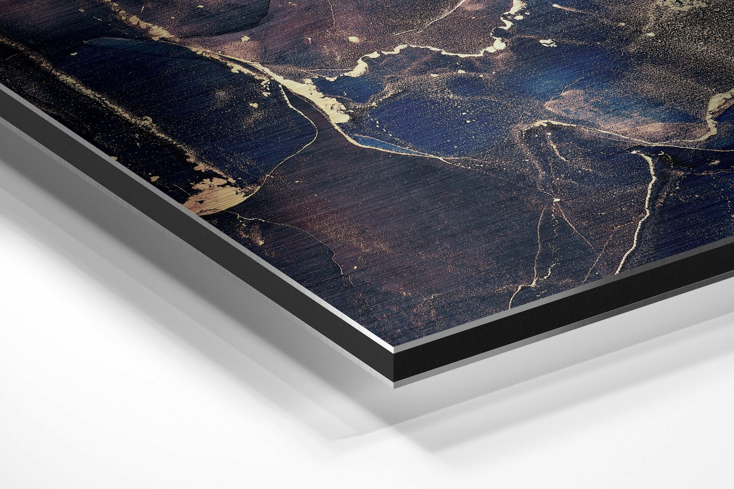 Splash Brushed Aluminium Dibond Wall Art.