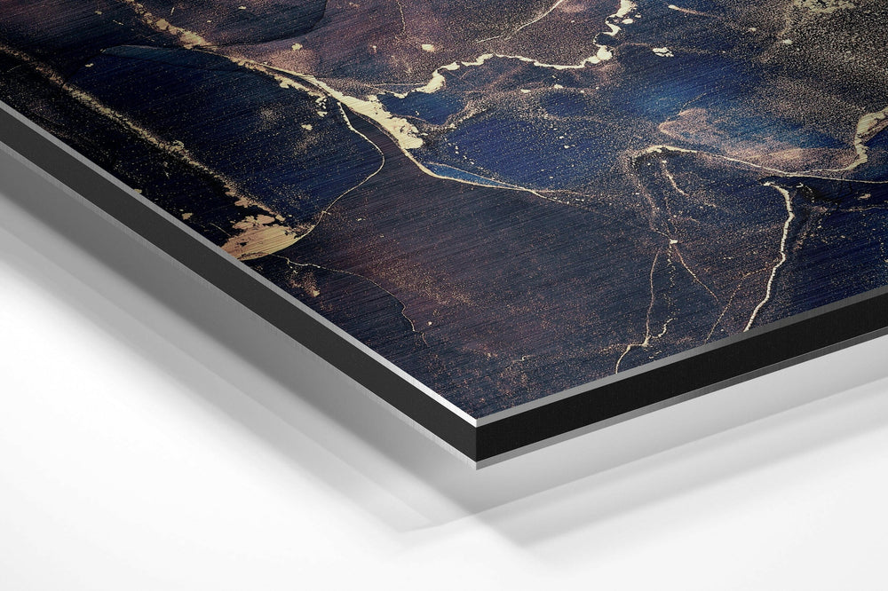 Splash Brushed Aluminium Dibond Wall Art.
