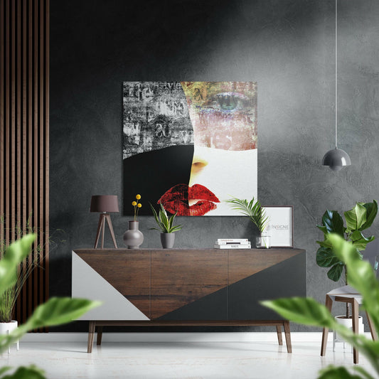 Divided  Brushed Aluminium Dibond Wall Art.