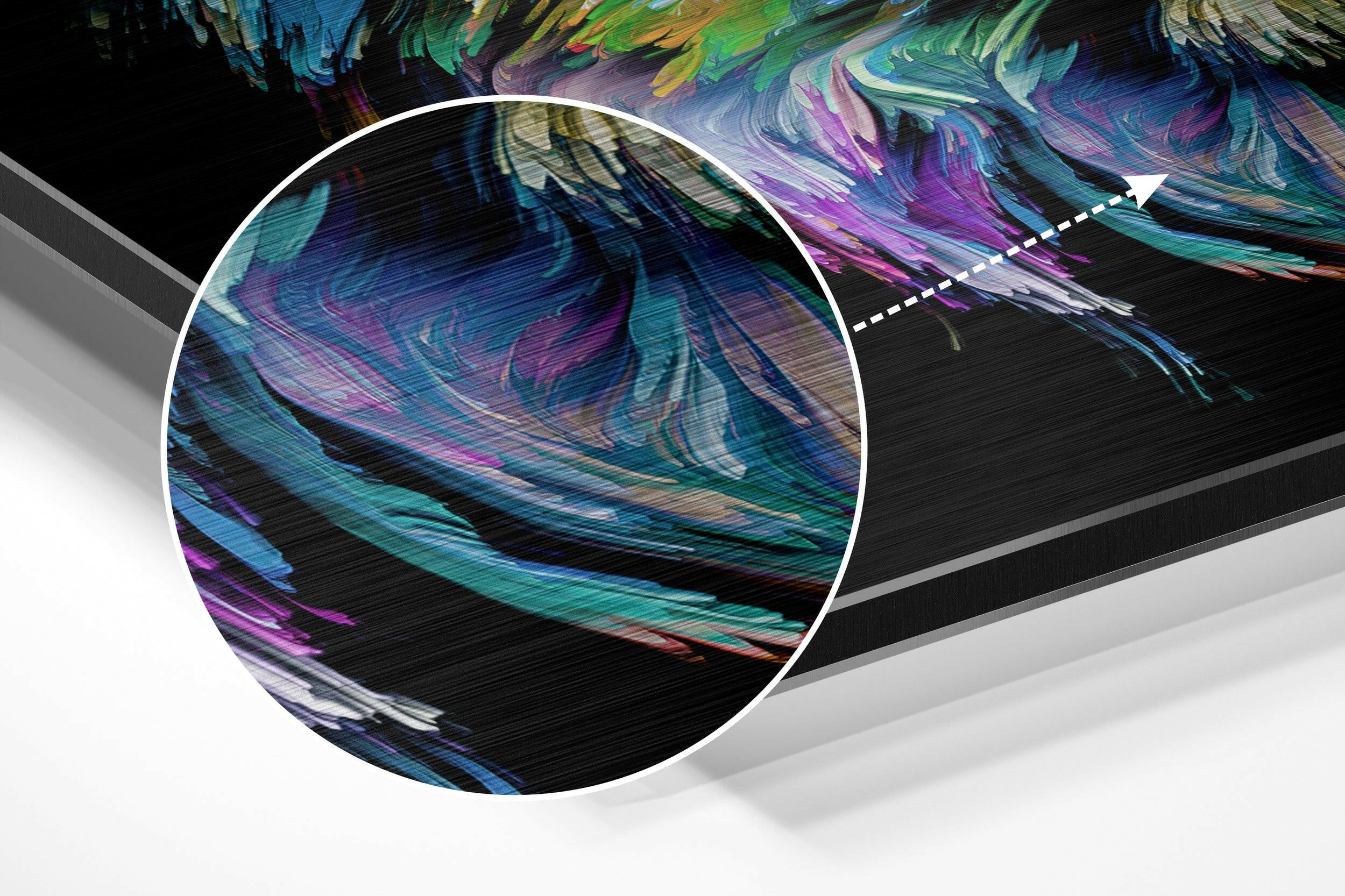 Divided  Brushed Aluminium Dibond Wall Art.