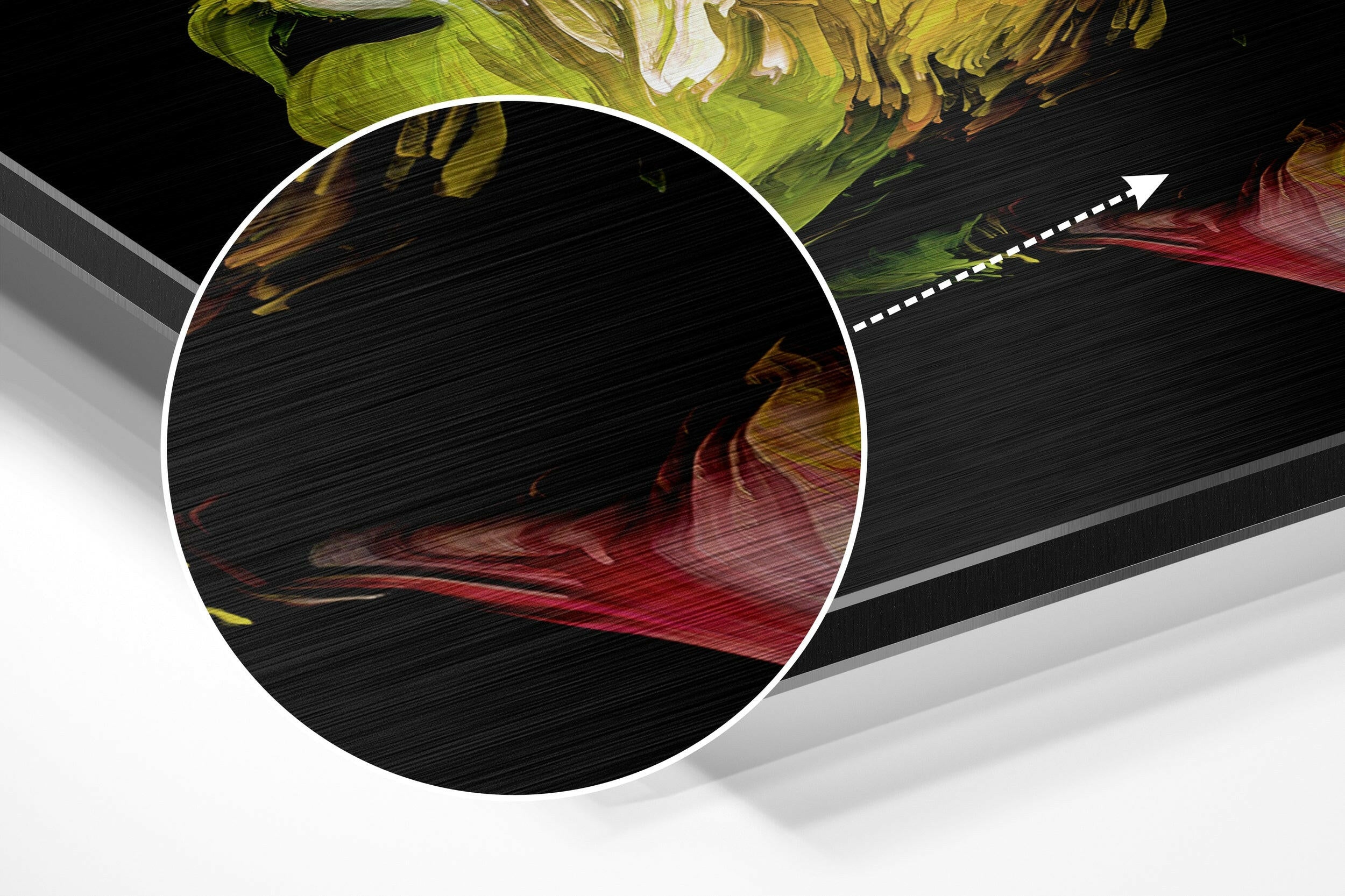 Feel  the Music Brushed Aluminium Dibond Wall Art.