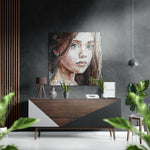 Pure Beauty Brushed Aluminium Dibond Wall Art.